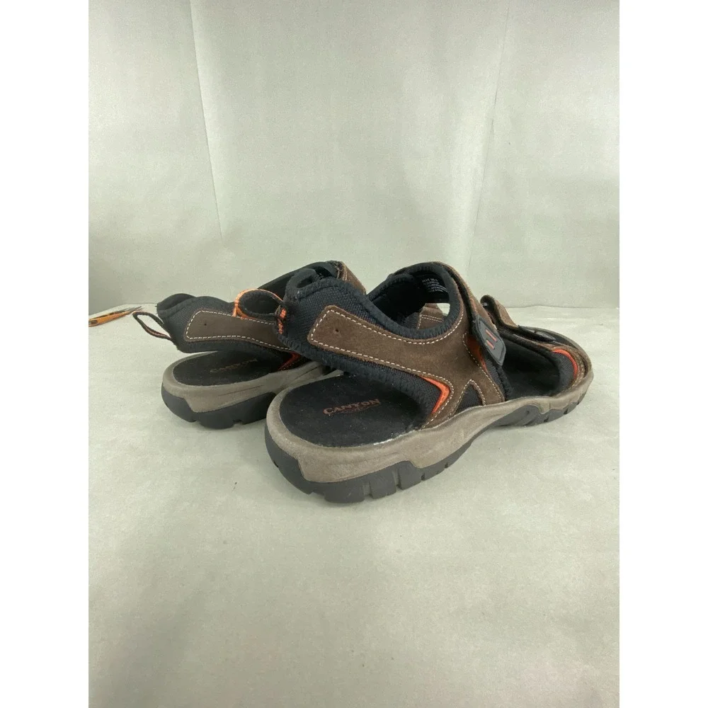 Canyon Creek Mens Brown Suede Leather Adjustable Strappy Sport Sandals Sz 12